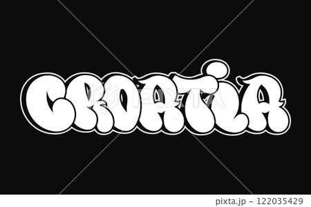 Zagreb - single word, letters graffiti style. Vector hand drawn logo. Funny cool trippy word Zagreb, fashion, graffiti style print t-shirt, poster concept Zagreb - single word, letters graffiti style. Vector hand drawn logo. Funny cool trippy word Zagreb, fashion, graffiti style print t-shirt, poster concept 122035429