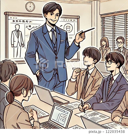 会議室でミーティングをするビジネスマン 122035438