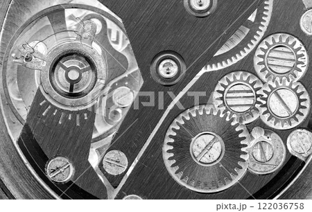 clockwork vintage mechanical watch, high resolution and detail 122036758