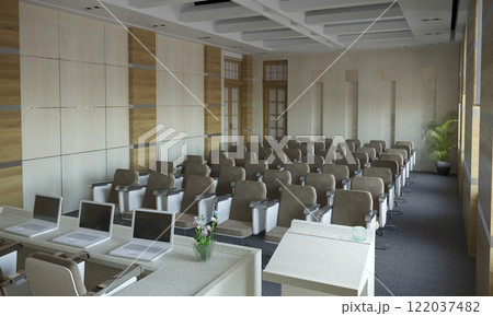 conference room, meeting room, interior visualization, 3D illustration conference room, meeting room, interior visualization, 3D illustration 122037482