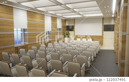 conference room, meeting room, interior visualization, 3D illustration conference room, meeting room, interior visualization, 3D illustration 122037491