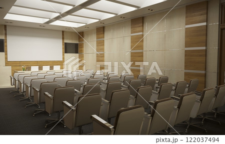 conference room, meeting room, interior visualization, 3D illustration conference room, meeting room, interior visualization, 3D illustration 122037494