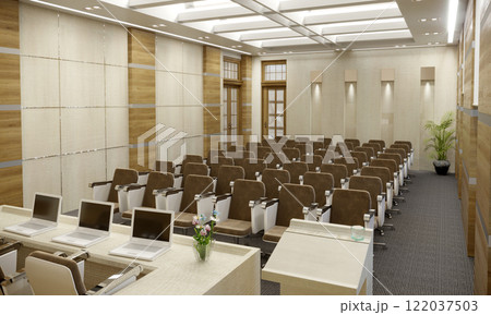 conference room, meeting room, interior visualization, 3D illustration 122037503