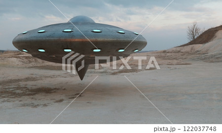 Ufo, photorealistic 3d visualization, 3d render 122037748
