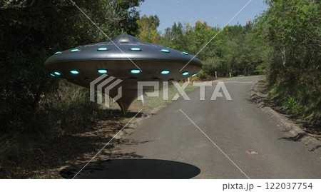 Ufo, photorealistic 3d visualization, 3d render 122037754