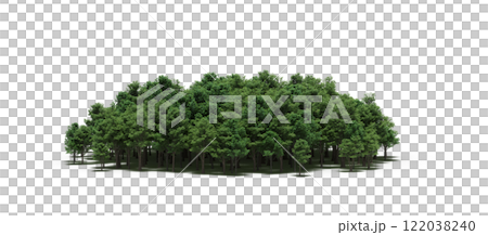 group of trees isolated on a transparent background, big trees in the forest, 3D illustration, cg render group of trees isolated on a transparent background, big trees in the forest, 3D illustration, cg render 122038240