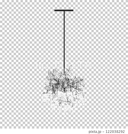 chandelier on the ceiling isolated on transparent background, hanging lamp, pendant light, 3D illustration, cg render chandelier on the ceiling isolated on transparent background, hanging lamp, pendant light, 3D illustration, cg render 122038292
