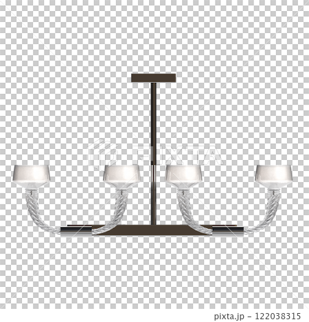 chandelier on the ceiling isolated on transparent background, hanging lamp, pendant light, 3D illustration, cg render chandelier on the ceiling isolated on transparent background, hanging lamp, pendant light, 3D illustration, cg render 122038315