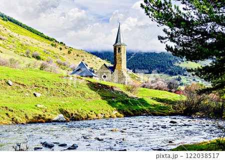Montgarri Sanctuary, located in the municipality of Alto Aran in the Lerida Pyrenees, Catalonia, Spain Montgarri Sanctuary, located in the municipality of Alto Aran in the Lerida Pyrenees, Catalonia, Spain 122038517