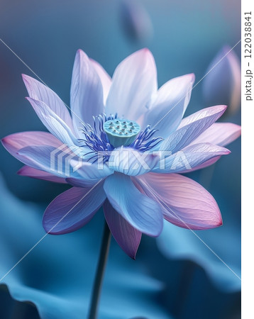 Elegant Lotus Flower with Soft Gradient Background Elegant Lotus Flower with Soft Gradient Background 122038841