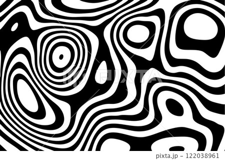 Black and white marble pattern. Black and white curved stripes, fluid wavy lines, artistic waves. Eps 10 Black and white marble pattern. Black and white curved stripes, fluid wavy lines, artistic waves. Eps 10 122038961