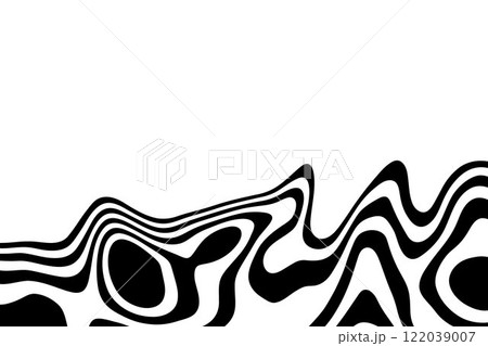 Black and white waves. Modern Vector Background. Stylish texture with wavy stripes lines. Eps 10 122039007
