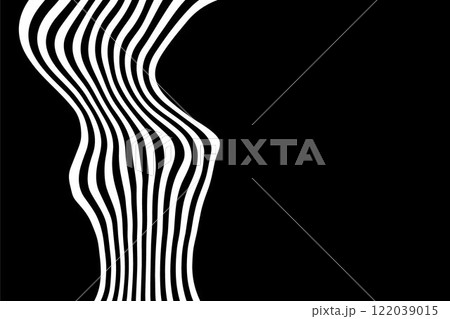 Abstract black and white brush lines. wave background. Vector illustration. Eps 10 122039015