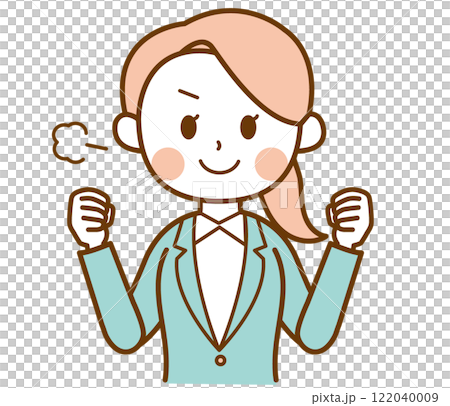 穿著西裝的女人激勵自己的插圖 穿著西裝的女人激勵自己的插圖 122040009
