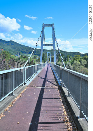 ふれあい橋 薄根川 利根郡川場村 ふれあい橋 薄根川 利根郡川場村 122040126