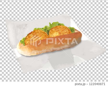 Croquette bread (wrapped) 122040871