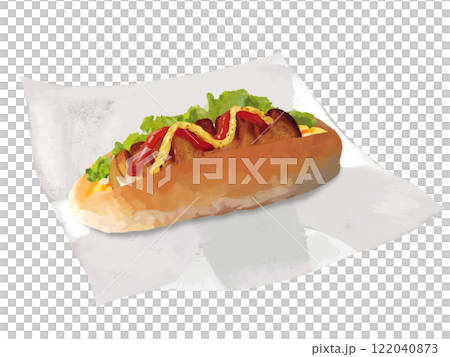 ホットドッグ(包み紙付き) ホットドッグ(包み紙付き) 122040873