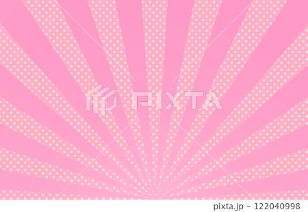集中線 ドット ピンク 集中線 ドット ピンク 122040998