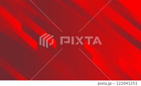 Abstract red geometric background with halftone effect. Vector illustration for your design. Can be used for wallpaper, pattern fills, web page background,surface textures. 122041251