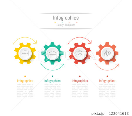Infographic 4 options design elements for your business data. Vector Illustration. Infographic 4 options design elements for your business data. Vector Illustration. 122041618