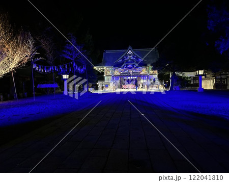 秩父神社の青いイルミネーション 秩父神社の青いイルミネーション 122041810