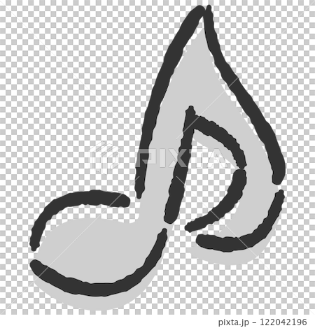音符マークの手描きイラスト 音符マークの手描きイラスト 122042196