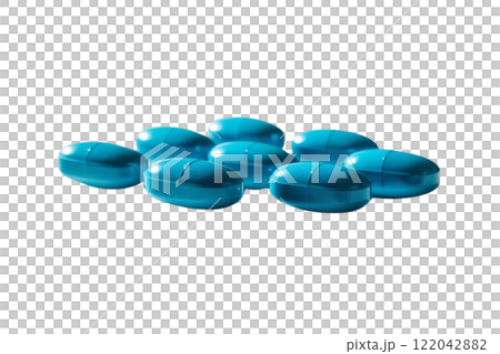 blue pills on the white background blue pills on the white background 122042882