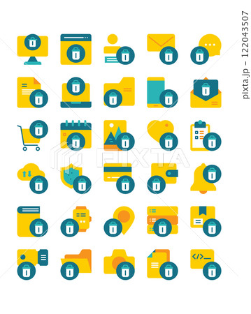 set of delete remove flat icon set of delete remove flat icon 122043507