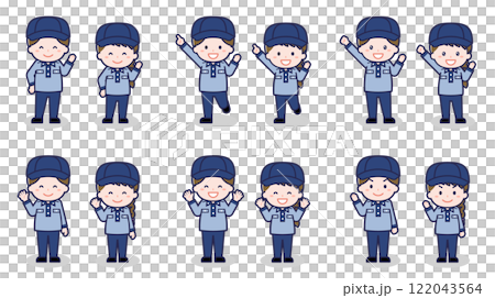 郵便配達員の男女 02 郵便配達員の男女 02 122043564