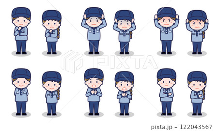 郵便配達員の男女 05 郵便配達員の男女 05 122043567