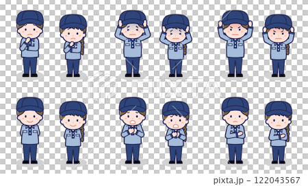 郵便配達員の男女 05 郵便配達員の男女 05 122043567