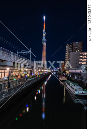 東京ミズマチから見たスカイツリーの夜景 東京ミズマチから見たスカイツリーの夜景 122043886
