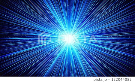 レーザー風サンバースト 水色 近未来の雰囲気 背景素材 16:9サイズ AI生成素材 レーザー風サンバースト 水色 近未来の雰囲気 背景素材 16:9サイズ AI生成素材 122044085