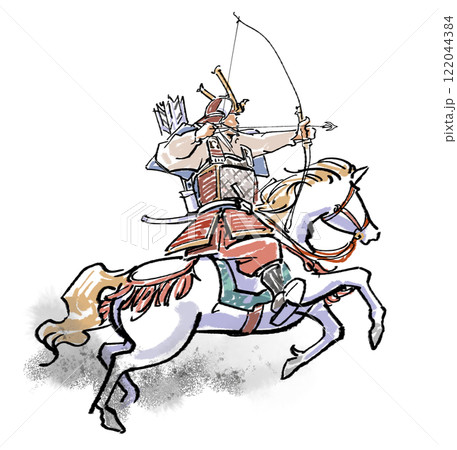 騎射-馬上から矢を放つ 122044384