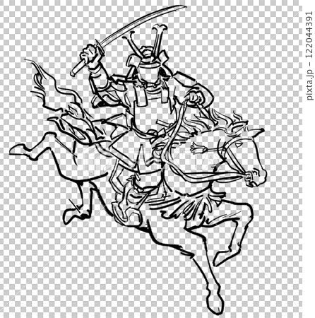 谷落としの攻撃-線画のイラスト素材 [122044391] - PIXTA