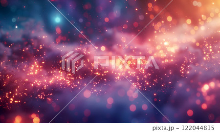 Dreamlike depiction of a colorful galaxy cloud nebula 122044815