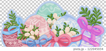 Easter Coloring Egg Illustration 122045034