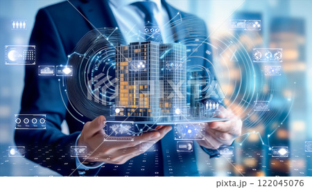 スマート不動産のコンセプト、現代的な技術の背景 122045076