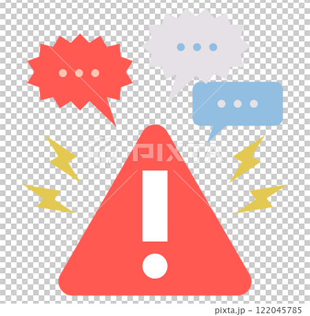 Warning icon illustration 122045785