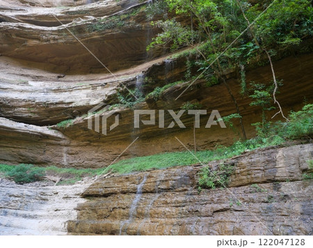 Tad Yai waterfall at Nam Nao National Park, Water flowing and falling from the cliff, Phetchabun Province, Thailand 122047128