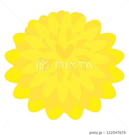 デフォルメしたタンポポの花のベクターイラスト デフォルメしたタンポポの花のベクターイラスト 122047678