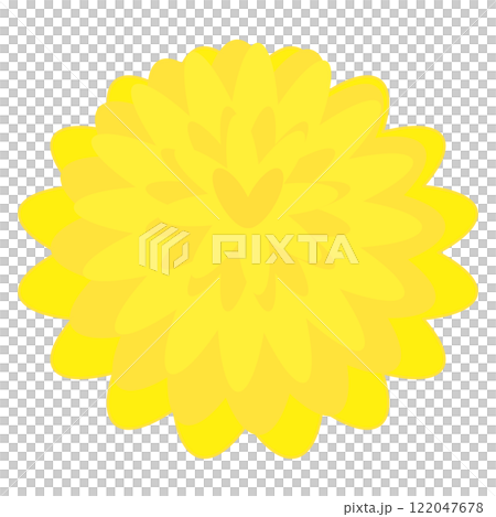 デフォルメしたタンポポの花のベクターイラスト デフォルメしたタンポポの花のベクターイラスト 122047678
