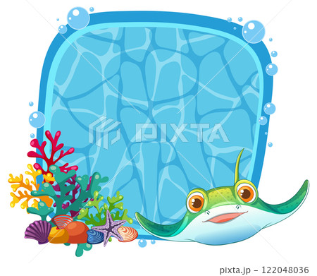 Colorful Sea Creature and Coral Reef 122048036