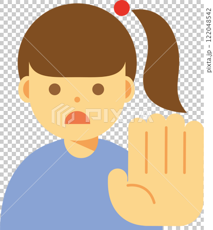 一個女人拒絕和停止的插圖 122048542