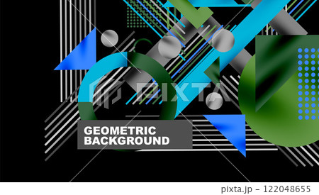 Geometric background showcasing sharp lines, contrasting colors, and minimalistic shapes 122048655