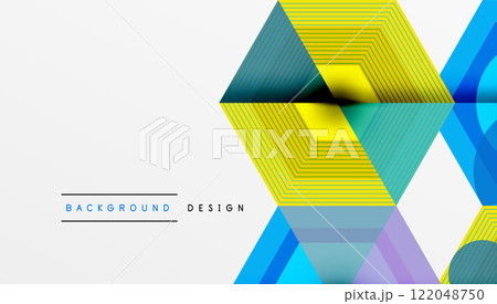 Hexagons, diamonds pattern. Geometric repeating hexagon background 122048750