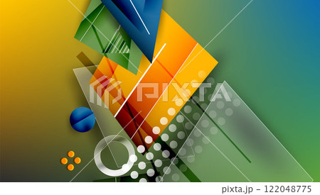 Creative triangles and circles composition 122048775