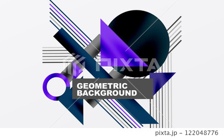 Geometric background showcasing sharp lines, contrasting colors, and minimalistic shapes 122048776