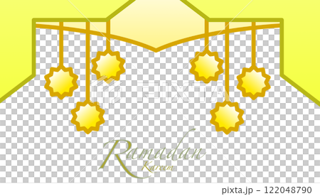 Ramadan Kareem design with lanterns. Festive Islamic holy month celebration Ramadan Kareem design with lanterns. Festive Islamic holy month celebration 122048790