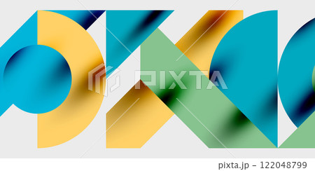 Vibrant abstract background circles with smooth gradients, creating a dynamic and modern design. Ideal for creative, tech, or contemporary-themed projects 122048799